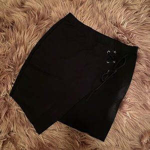 Black Tight Skirt with Laces